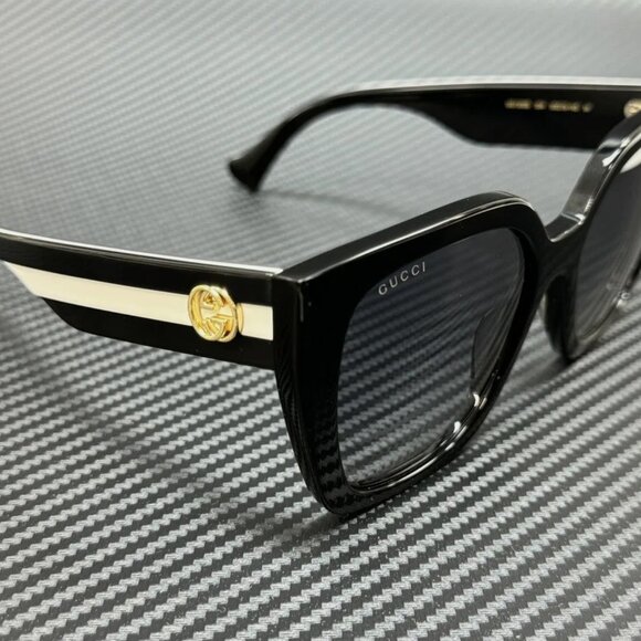 NEW Gucci White Stripe Women\'s Sunglasses